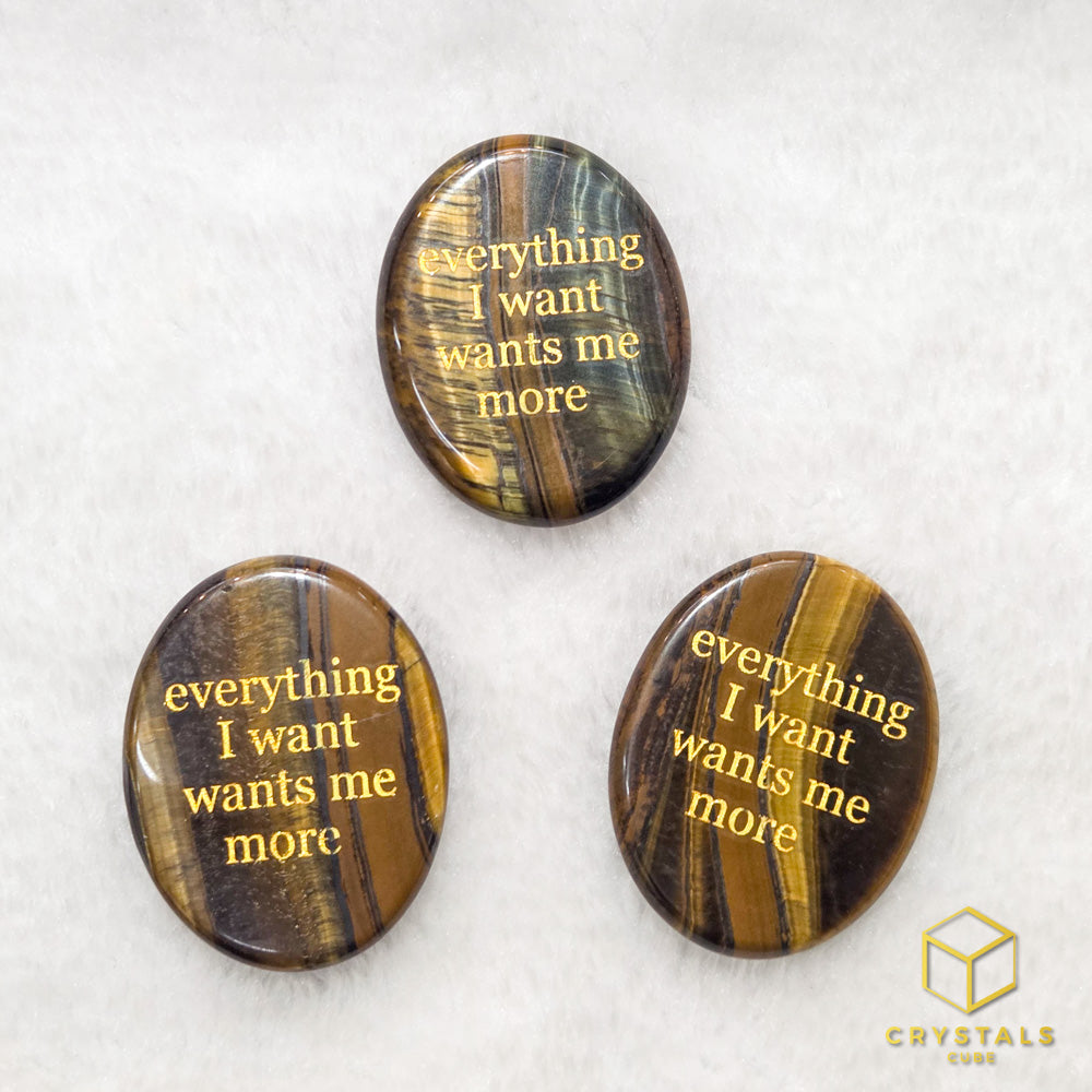 Manifestation Stone - Everything I Want Wants Me More - Clear Quartz, Amethyst, Sodalite, Rose Quartz, Green Aventurine, Moss Agate, Tiger's Eye, Red jasper & Black Obsidian