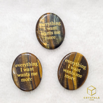 Manifestation Stone - Everything I Want Wants Me More - Clear Quartz, Amethyst, Sodalite, Rose Quartz, Green Aventurine, Moss Agate, Tiger's Eye, Red jasper & Black Obsidian
