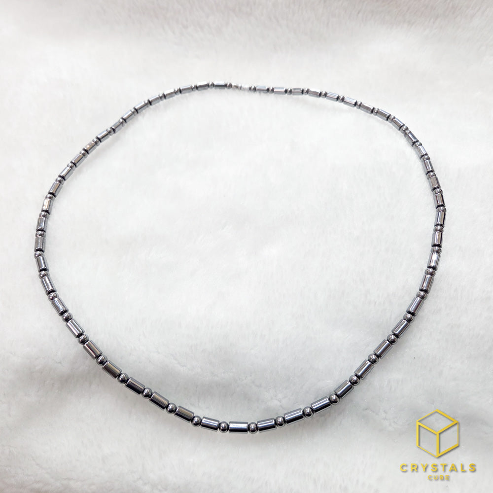 Terahertz Tube & Round Bead Necklace - Ease Pain & Enhance Recovery