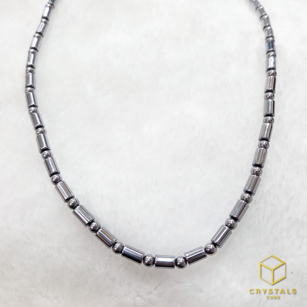 Terahertz Tube & Round Bead Necklace - Ease Pain & Enhance Recovery