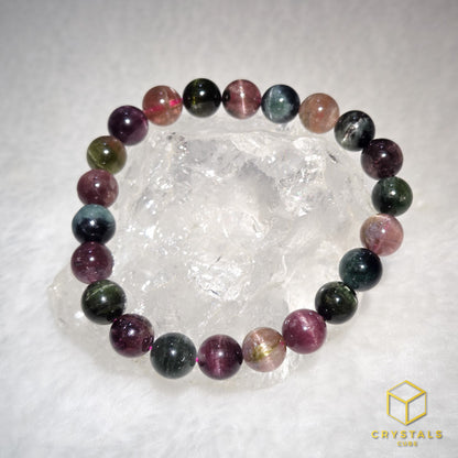 Tourmaline**** Bracelet with Cat's Eye Effect - 8+mm
