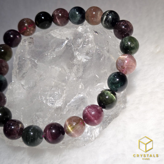 Tourmaline**** Bracelet with Cat's Eye Effect - 8+mm