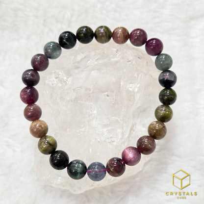 Tourmaline**** Bracelet with Cat's Eye Effect - 7+mm