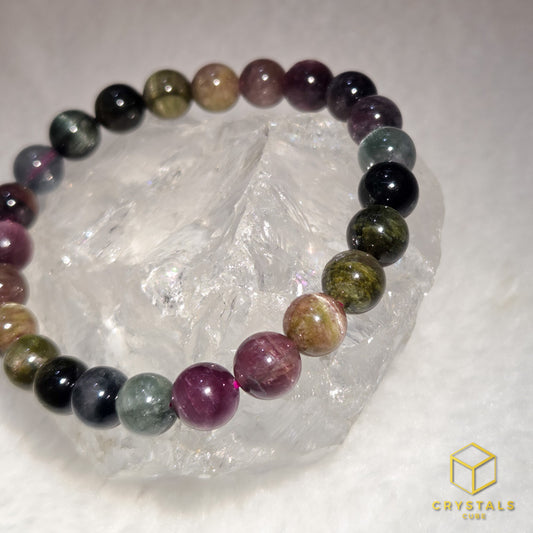 Tourmaline**** Bracelet with Cat's Eye Effect - 7+mm