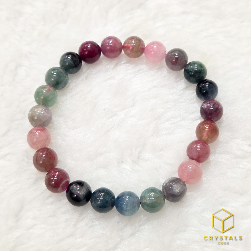Tourmaline*** (Blue, Pink & Red) Bracelet - 7+mm
