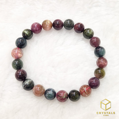 Tourmaline**** Bracelet with Cat's Eye Effect - 8+mm