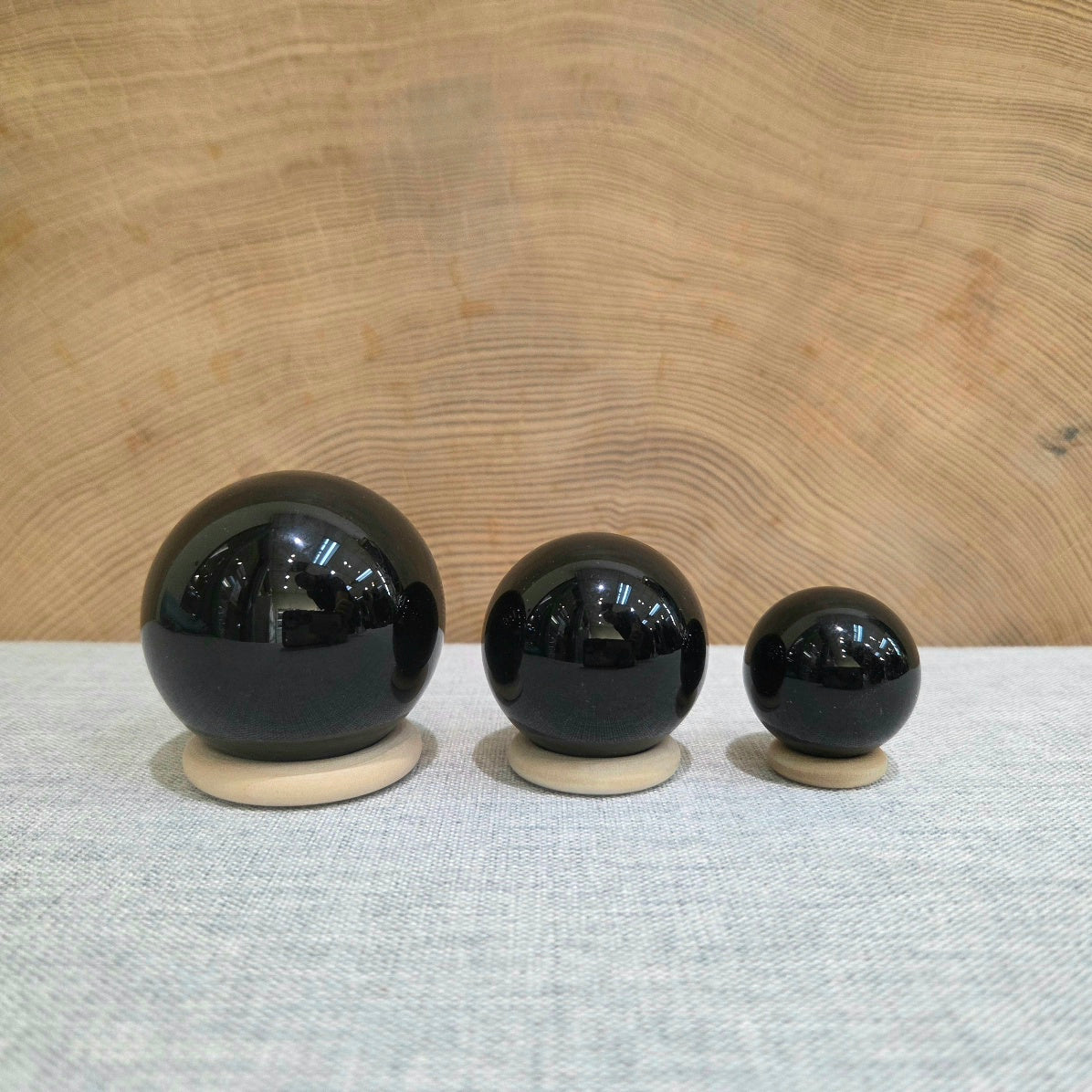 Black obsidian sphere 