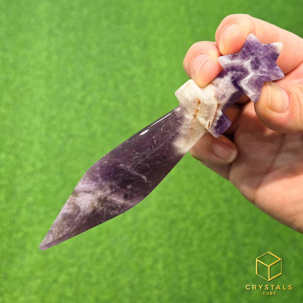 Chevron Amethyst Dagger / Sword