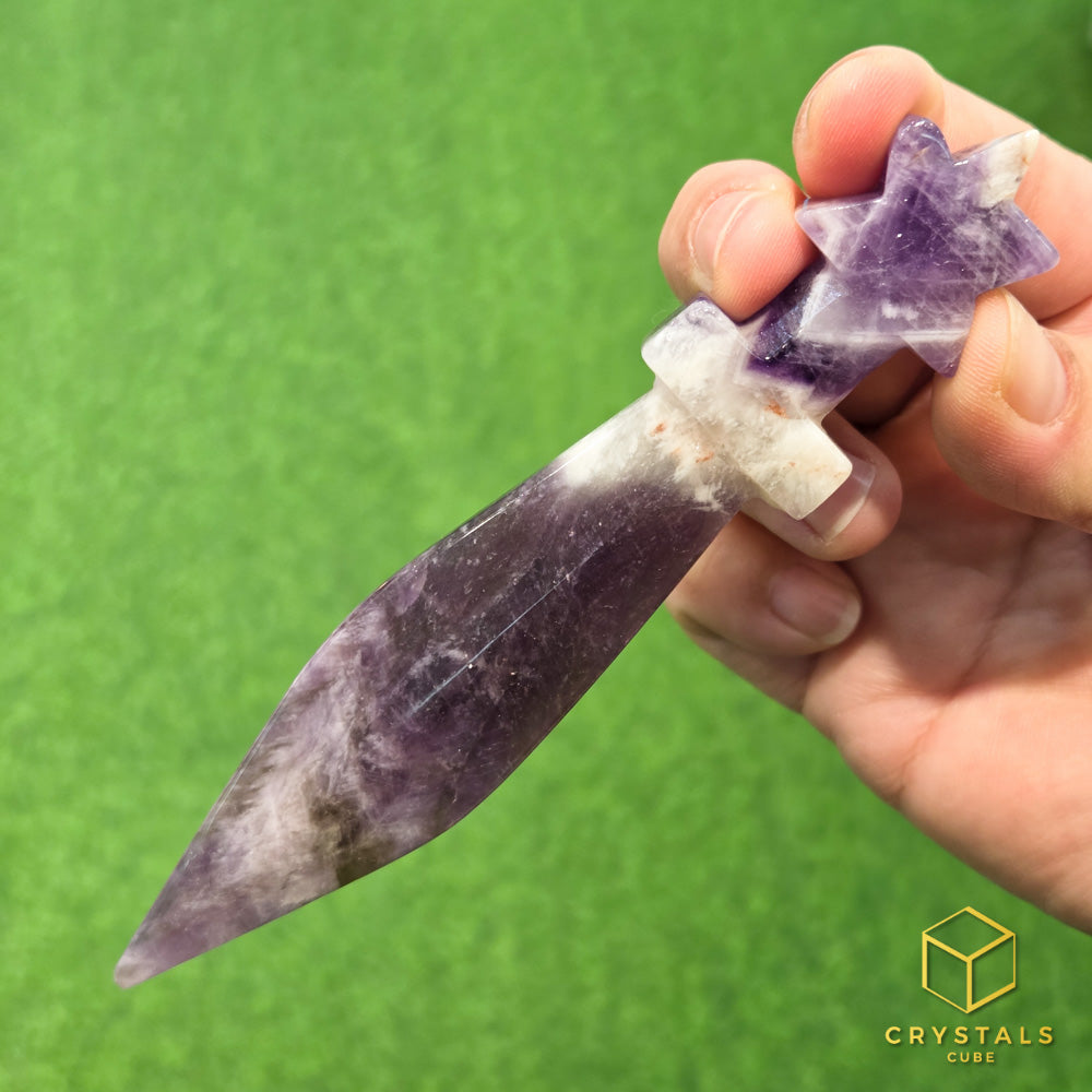 Chevron Amethyst Dagger / Sword