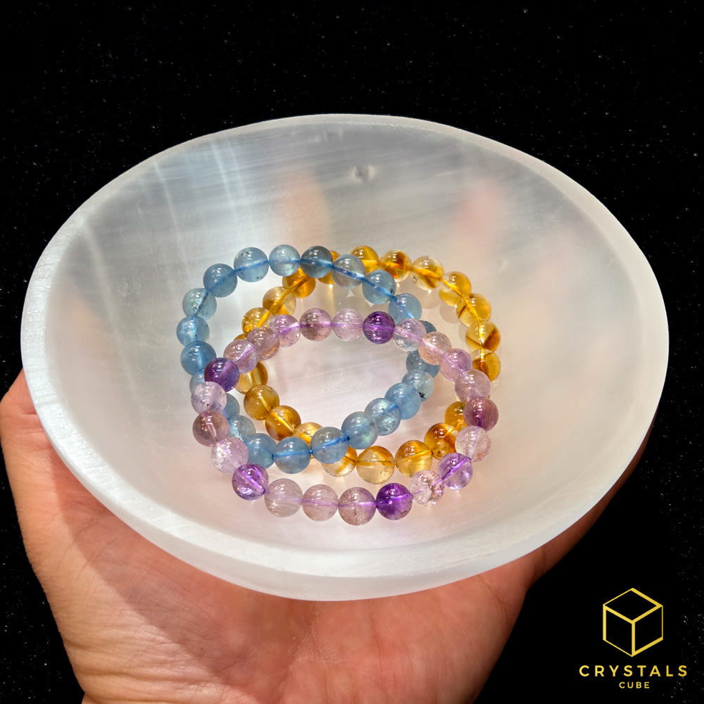 Selenite Round Bowl - 14cm