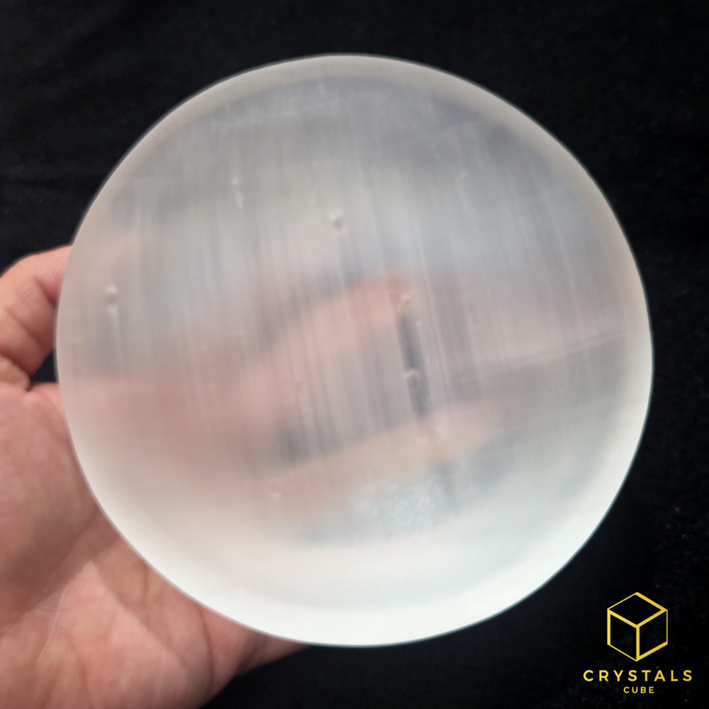 Selenite Round Bowl - 14cm