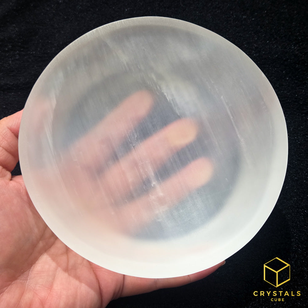 Selenite Round Bowl - 14cm