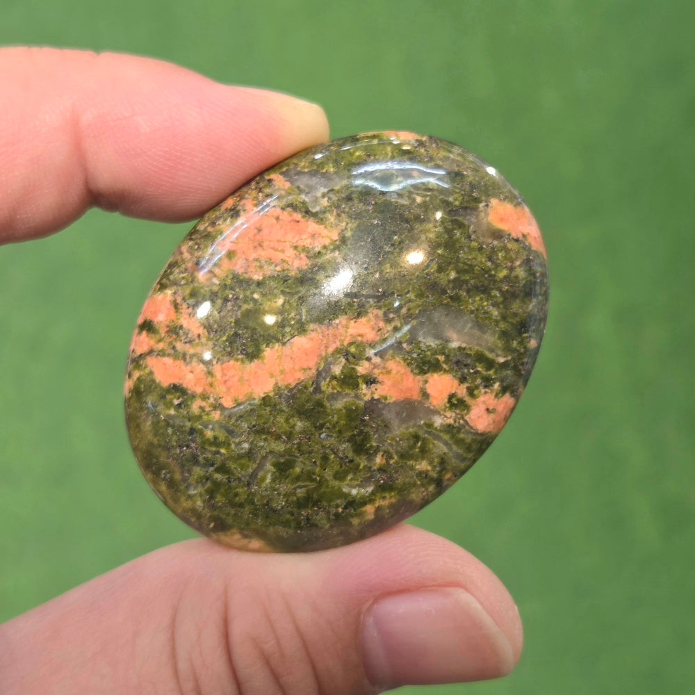 Unakite Palm Stone - Mini