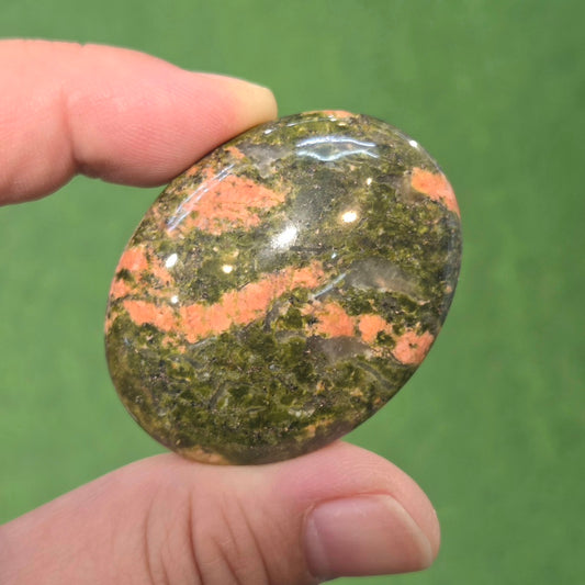 Unakite Palm Stone - Mini
