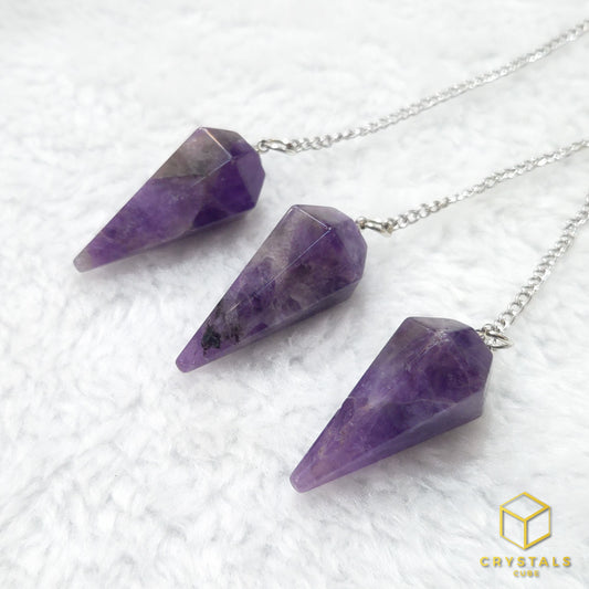 Chevron Amethyst Pendulum