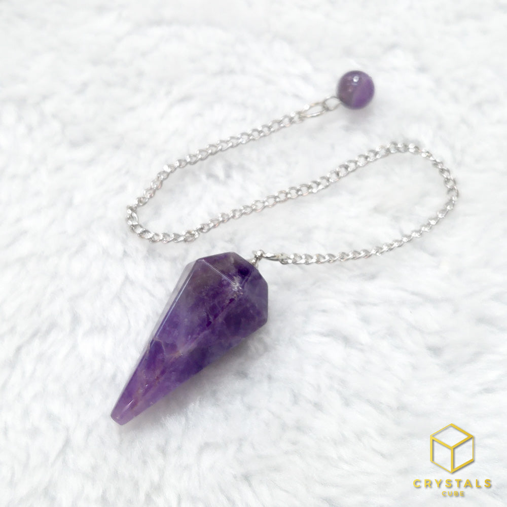 Chevron Amethyst Pendulum
