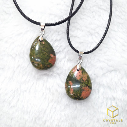 Unakite Teardrop Pendant
