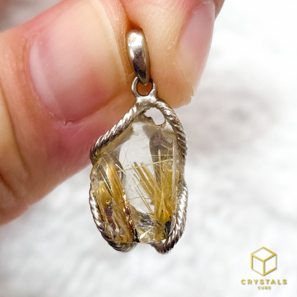 Golden Rutilated Quartz Pendant