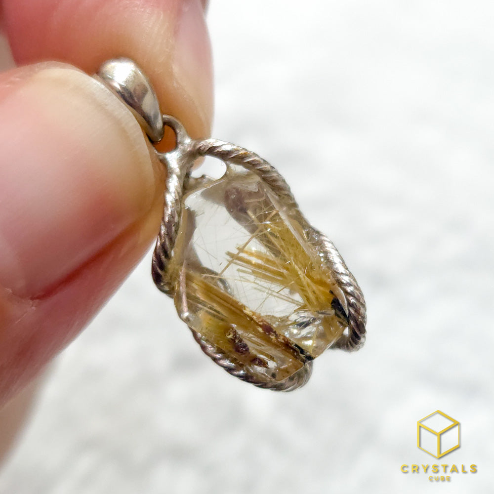 Golden Rutilated Quartz Pendant
