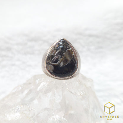 Turritella Agate Ring - US Size 7