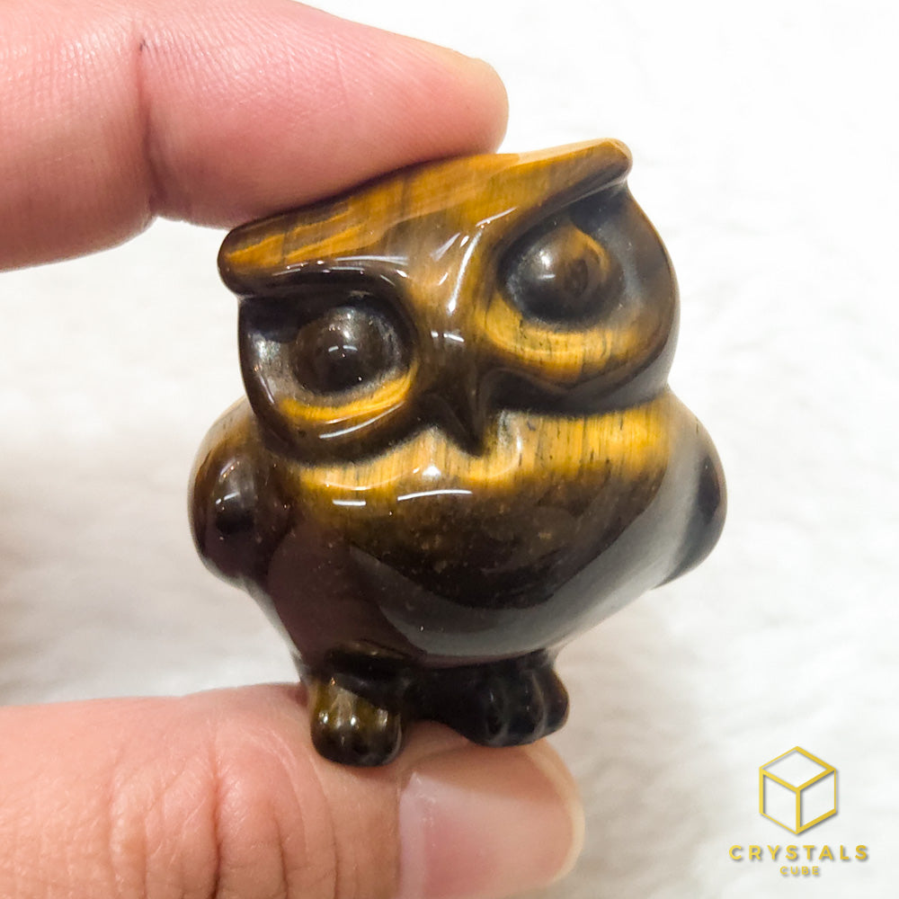 Crystal Owl - Tiger's Eye