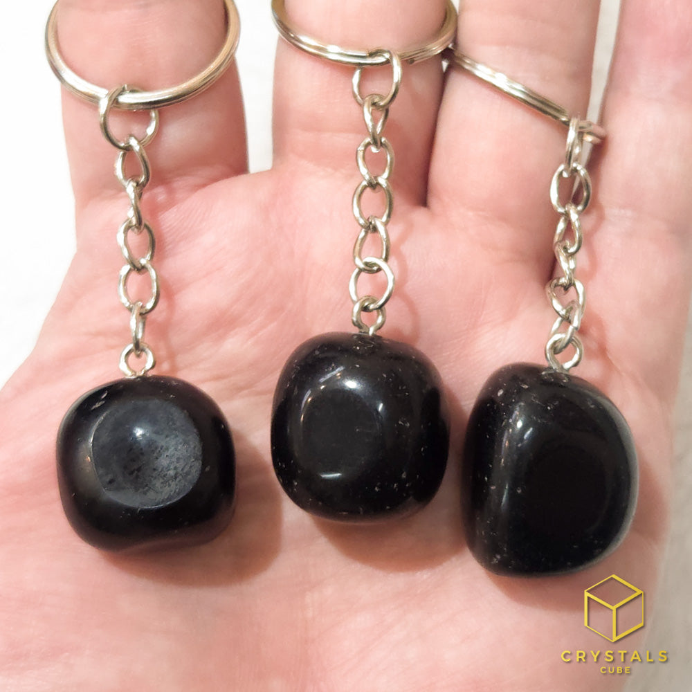 Black Obsidian Keychain