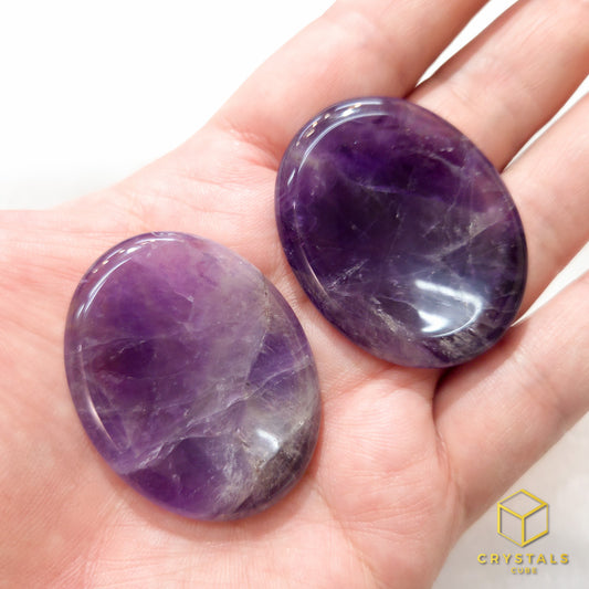Chevron Amethyst Worry Stone