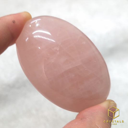 Rose Quartz Palm Stone