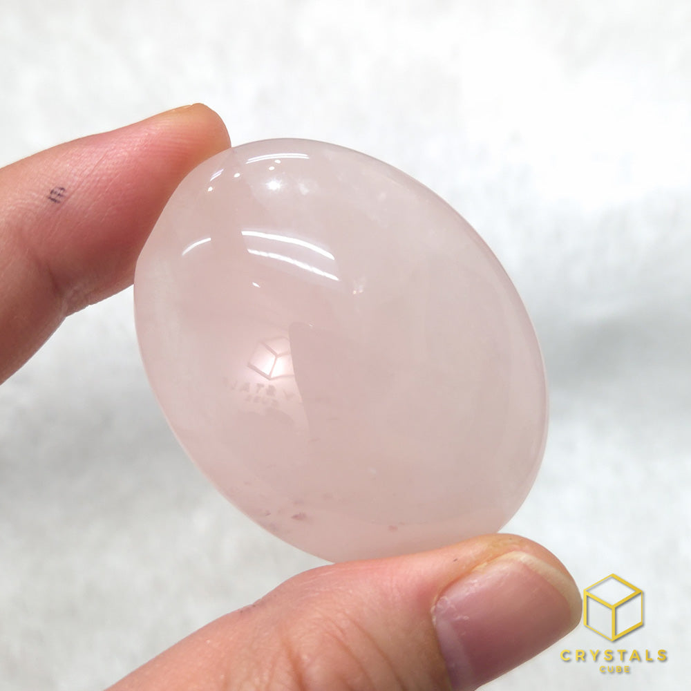 Rose Quartz Palm Stone - Mini