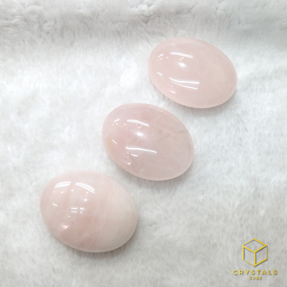 Rose Quartz Palm Stone - Mini