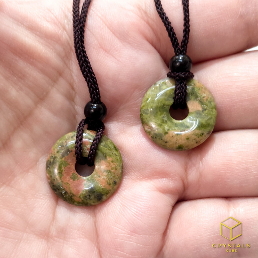 Unakite Donut Pendant