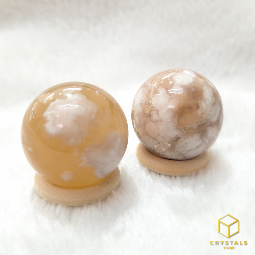 Sakura (Cherry Blossom) Agate Sphere - 3.4cm