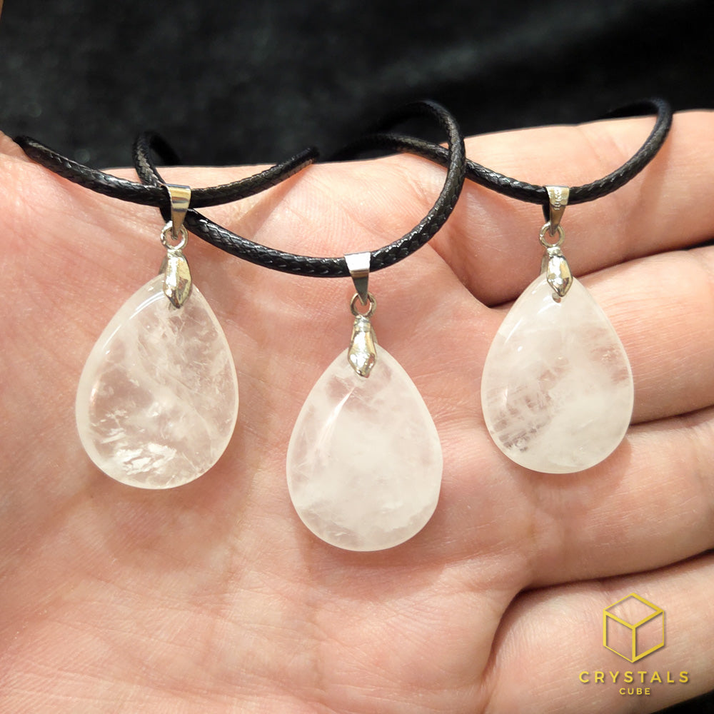 Clear Quartz Teardrop Pendant