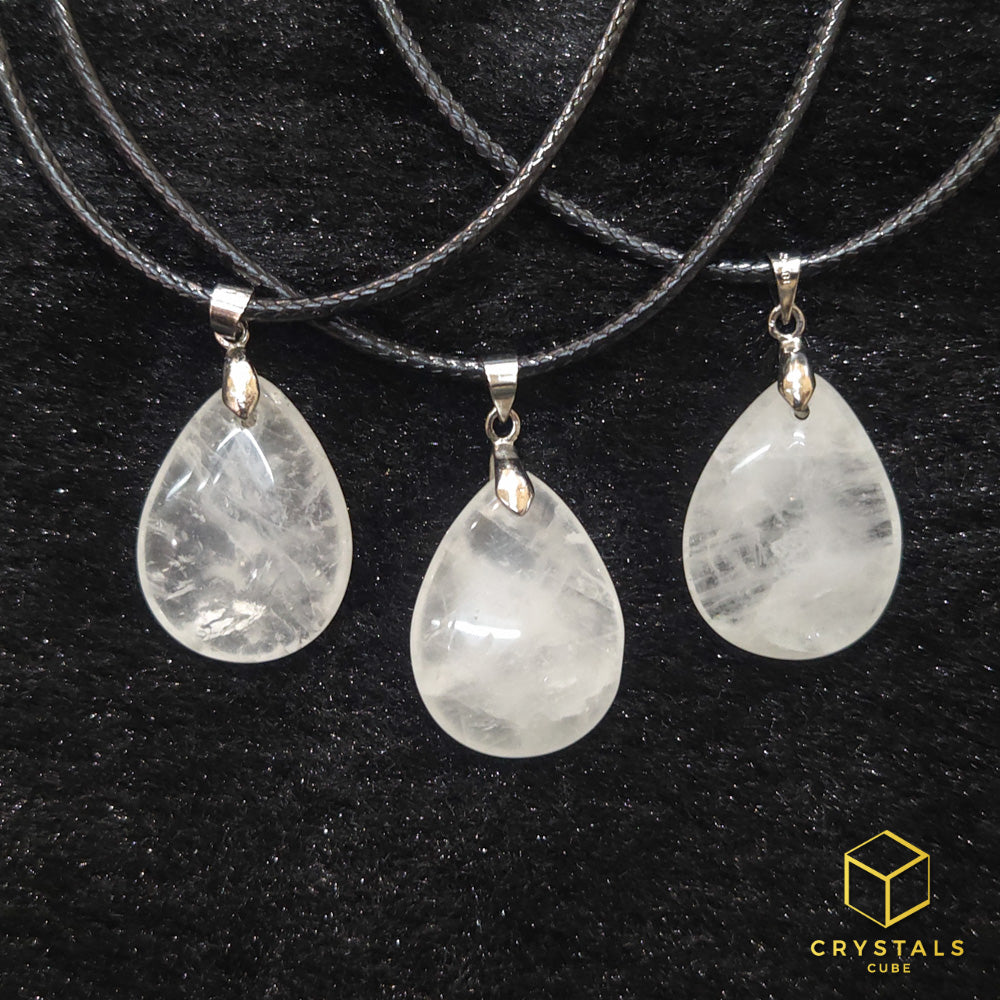 Clear Quartz Teardrop Pendant