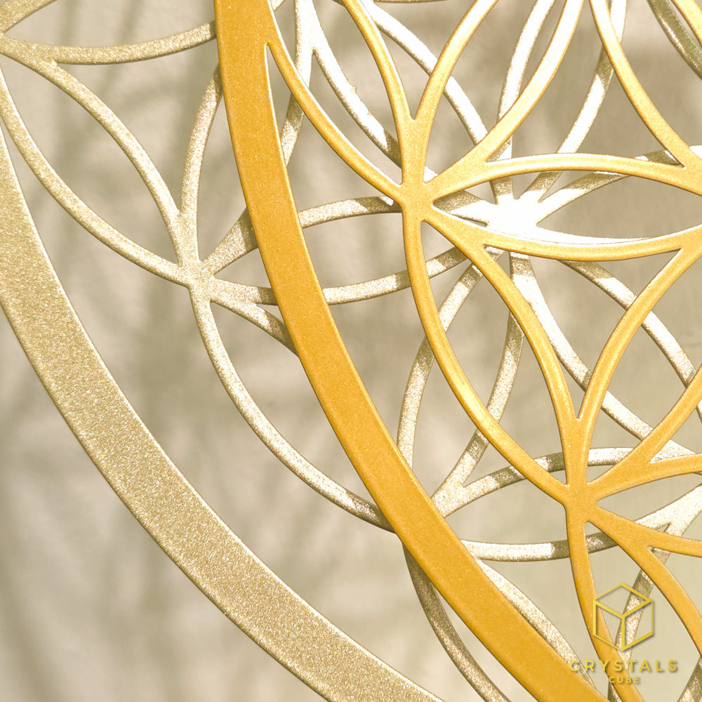 Flower of life Metal Wall Art - 40cm Energy Grid