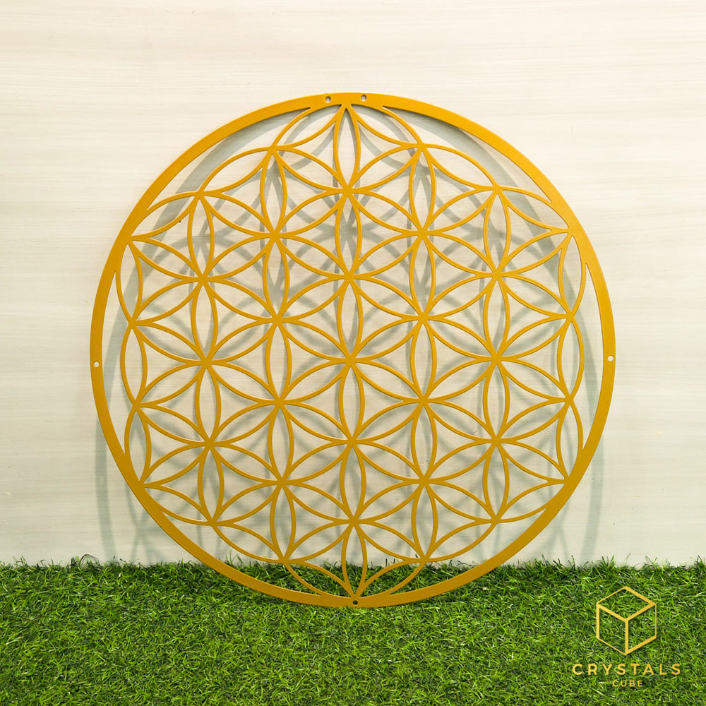 Flower of life Metal Wall Art - 40cm Energy Grid