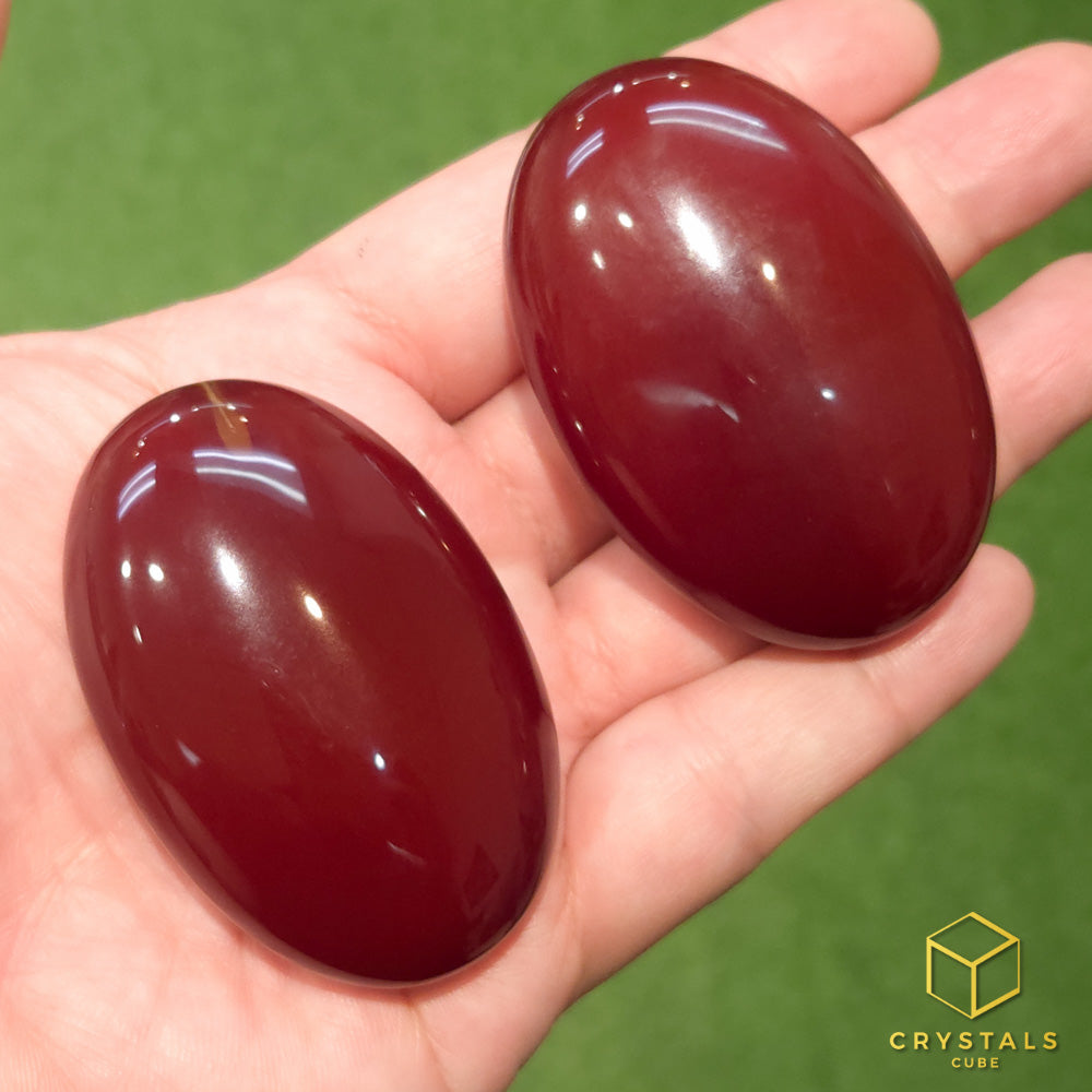 Agate (Red/Orange) & Carnelian Palm Stone