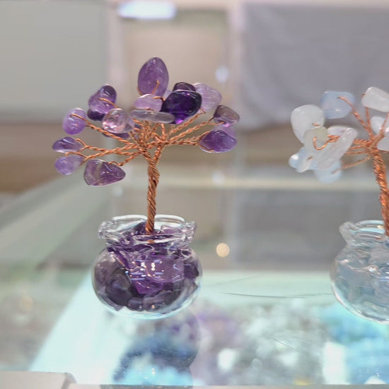 Tree of Abundance - Amethyst, Aquamarine, Rose Quartz, Green Aventurine, Strawberry Quartz, Citrine, Tiger's Eye & Carnelian