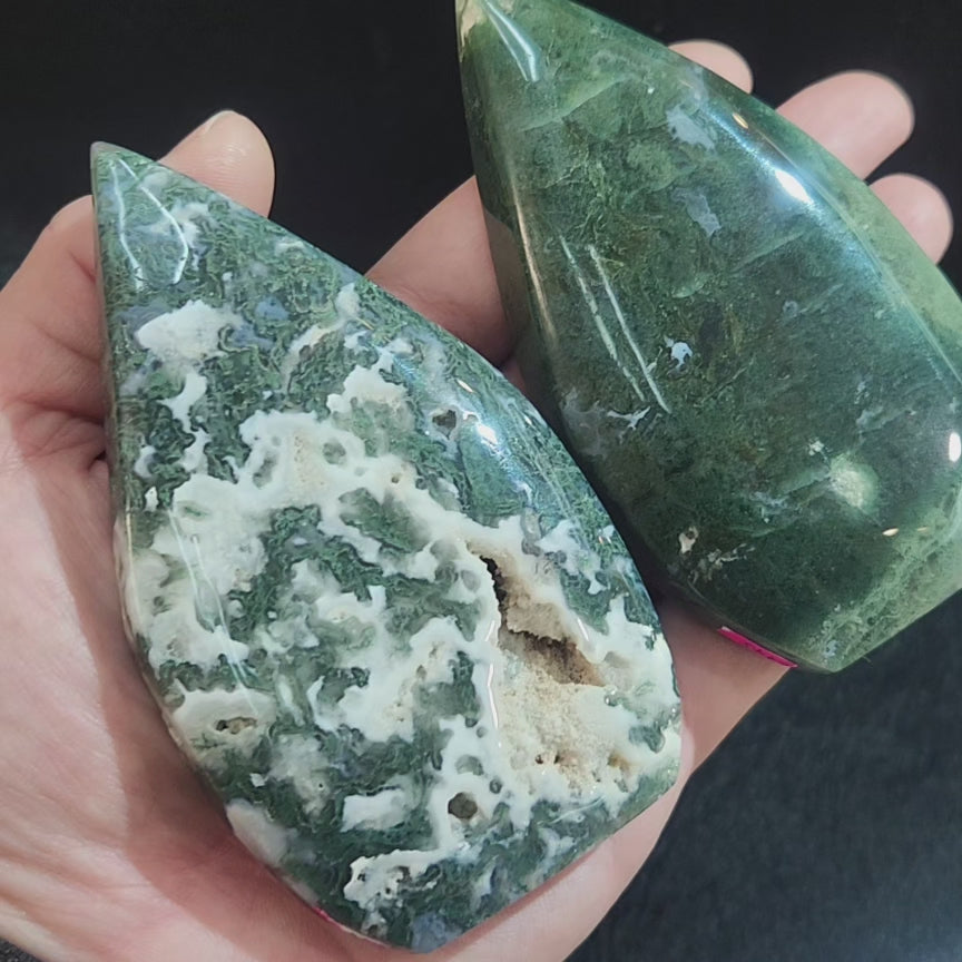 Moss Agate Teardrop