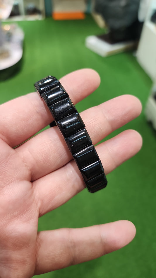 Reserved item: Black Tourmaline (Schorl) Flat Bracelet