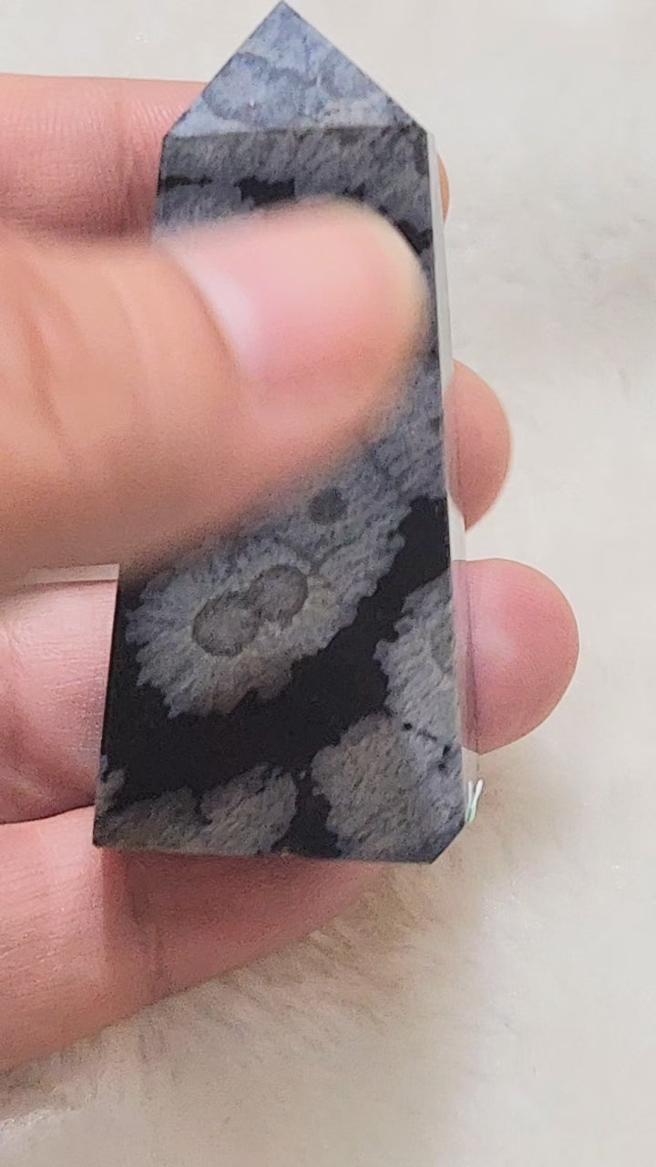 Snowflake Obsidian Point