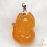 Load image into Gallery viewer, Agate (Red/Orange) &amp; Carnelian Fox Pendant
