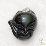 Load image into Gallery viewer, Rainbow Obsidian*** Fox Pendant
