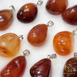 Load image into Gallery viewer, Agate (Red/Orange) &amp; Carnelian Tumble Pendant
