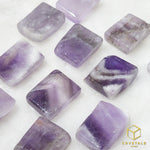 Load image into Gallery viewer, Chervon Amethyst Rectangle Slice Tumble
