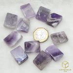 Load image into Gallery viewer, Chervon Amethyst Rectangle Slice Tumble
