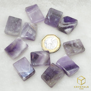 Chervon Amethyst Rectangle Slice Tumble