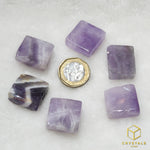 Load image into Gallery viewer, Chervon Amethyst Rectangle Slice Tumble
