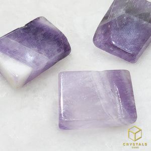 Chervon Amethyst Rectangle Slice Tumble