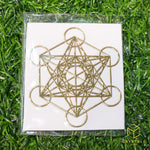 Load image into Gallery viewer, Flower of life &amp; Metatron’s Cube - Metal Energy Sticker
